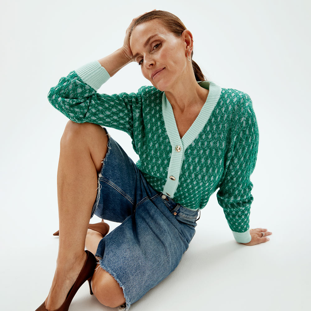 Wool Cardigan, Glacier, hi-res